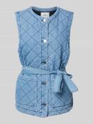 s.Oliver RED LABEL Relaxed Fit Steppweste aus reiner Baumwolle in Jean...
