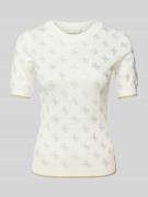 Guess T-Shirt mit gerippten Abschlüssen Modell 'ROSIE' in Offwhite, Gr...