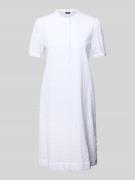 JOOP! Knielanges Kleid mit Strukturmuster Modell 'Dina' in Weiss, Größ...