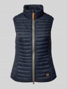 camel active Regular Fit Steppweste mit Stehkragen und Label-Detail in...