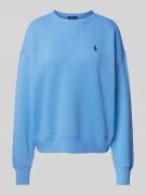Polo Ralph Lauren Oversized Sweatshirt mit Label-Stitching in Blau, Gr...