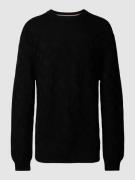 BOSS Strickpullover mit Strukturmuster Modell 'Palao' in Black, Größe ...