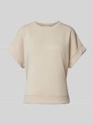 Rich & Royal Sweatshirt in kurzärmeligem Design in Sand, Größe L