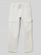 Garcia Straight Leg Cargohose mit Label-Detail in Ecru, Größe 140