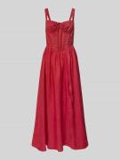 Bardot Cocktailkleid mit Gehschlitz Modell 'ESRA' in Rot, Größe 42