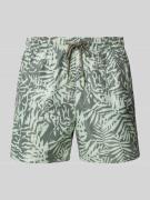 Strellson Badehose mit elastischem Bund in Khaki, Größe S