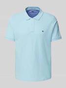 Fynch-Hatton Regular Fit Poloshirt mit Logo-Stitching in Bleu, Größe 3...