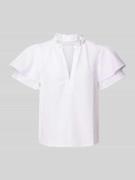 Rich & Royal Regular Fit Bluse mit Volants in Weiss, Größe XS