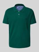 Fynch-Hatton Regular Fit Poloshirt mit Logo-Stitching in Dunkelgruen, ...