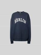 Lala Berlin Oversized Sweatshirt aus Baumwolle in Dunkelgrau, Größe S