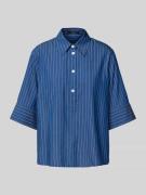 Windsor Regular Fit Hemdbluse aus Viskose-Seiden-Mix in Royal, Größe 3...