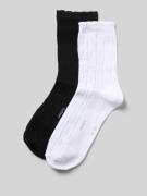 Jake*s Casual Socken mit geripptem Abschluss im 2er-Pack in Weiss, Grö...