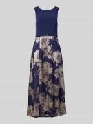 Christian Berg Cocktail Abendkleid im Stufen-Look in Marine, Größe 32