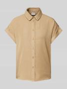 Jake*s Casual Hemdbluse mit Knopfleiste in Sand, Größe 34
