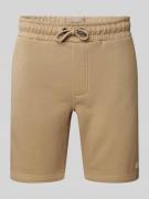 Blend Regular Fit Sweatshorts mit Label-Patch in Hellgrau, Größe L