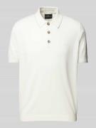 Fynch-Hatton Regular Fit Poloshirt aus Baumwoll-Leinen-Mix in Offwhite...