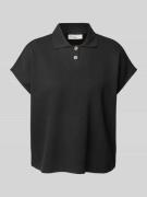 Marc O'Polo Denim Poloshirt mit kurzer Knopfleiste in Black, Größe S