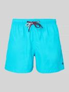 MCNEAL Relaxed Fit Badeshorts mit Logo-Stitching in Tuerkis, Größe L