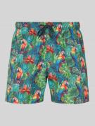 MCNEAL Relaxed Fit Badeshorts mit Logo-Stitching in Dunkelgrau, Größe ...