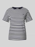 Gant T-Shirt mit Label-Stitching in Marine, Größe S