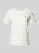 Gant T-Shirt mit Label-Stitching in Mint, Größe XL