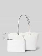 Guess Handtasche mit Label-Applikation Modell 'PHAEDRA' in Weiss, Größ...