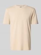 BOSS Green T-Shirt mit Label-Print in Beige, Größe L