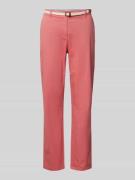 Christian Berg Woman Casual Fit Chino mit Gürtel in Koralle, Größe 40