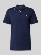 Polo Ralph Lauren Poloshirt mit Label-Stitching in Marine, Größe S