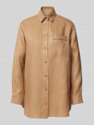 MM Loose Fit Hemdbluse aus reinem Leinen Modell 'NOEL' in Camel, Größe...
