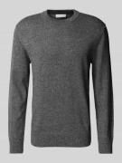 Tom Tailor Denim Regular Fit Strickpullover aus Baumwolle in Anthrazit...