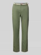 Christian Berg Woman Casual Fit Chino mit Gürtel in Schilf, Größe 36