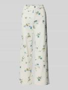 Jake*s Casual Straight Leg Jeans mit floralem Muster in Ecru, Größe 34