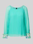 Marc Cain Regular Fit Bluse mit floralen Applikationen in Gruen, Größe...