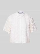 Jake*s Collection Regular Fit Bluse mit 1/2-Arm in Weiss, Größe 38