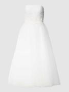 Mascara Brautkleid mit Zierbesatz in Offwhite, Größe 34