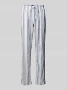 Hanro Pyjama-Hose mit Streifenmuster Modell 'Night & Day' in Beige, Gr...