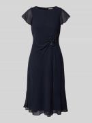 Christian Berg Cocktail Cocktailkleid mit Ziersteinbesatz in Marine Me...