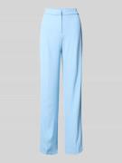 Review High Waist Stoffhose mit Bügelfalten in Hellblau, Größe L