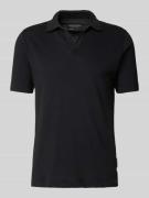 Marc O'Polo Regular Fit Poloshirt aus Baumwoll-Leinen-Mix in Black, Gr...