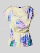 Marc Cain Blusenshirt aus Satin mit tailliertem Schnitt in Hellgelb, G...