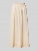 YAS Leinenrock mit elastischem Bund Modell 'FLAXY' in Beige, Größe 38