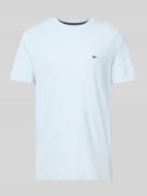 Fynch-Hatton T-Shirt mit Logo-Stitching in Hellblau, Größe S