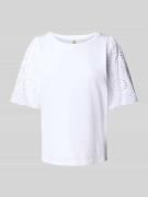 Soyaconcept T-Shirt mit Lochstickerei Modell 'LORAINE' in Weiss, Größe...