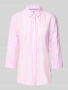Brax Regular Fit Leinenbluse mit 3/4-Arm Modell 'Vickie' in Rosa, Größ...