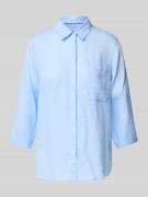 Brax Regular Fit Leinenbluse mit Brusttasche Modell 'Vickie' in Hellbl...