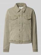 s.Oliver RED LABEL Boxy Fit Jeansjacke aus Baumwoll-Mix mit Brustpatte...