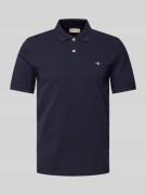 Gant Regular Fit Poloshirt mit Label-Stitching in Marine, Größe XXL
