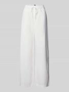 Tommy Jeans Weite Hose aus Baumwoll-Leinen-Mix in Weiss, Größe L