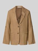 Christian Berg Woman Leinenblazer mit Paspeltaschen in Mud, Größe 36
